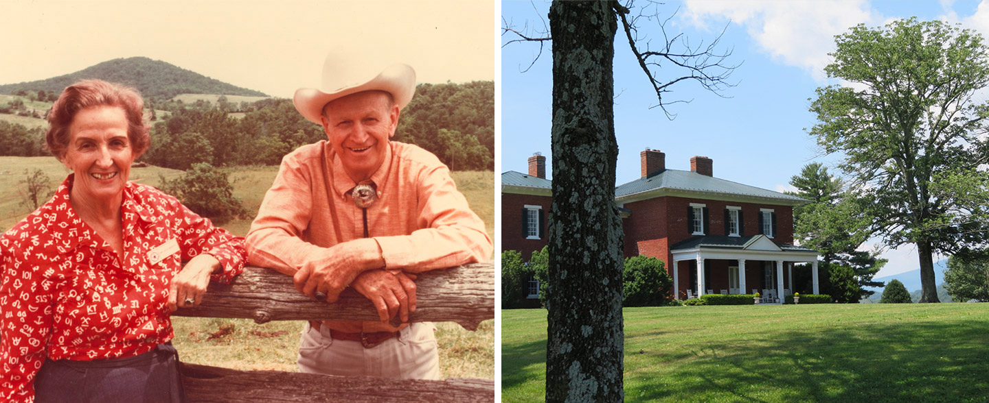 LEFT: JW Marriott Sr. and Alice at Fairfield Farm RIGHT: The Fairfield Farm