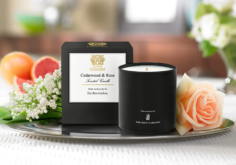 The Ritz-Carlton Cedarwood & Rose Candle