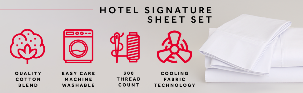 Hotel Signature Sheet Set Features