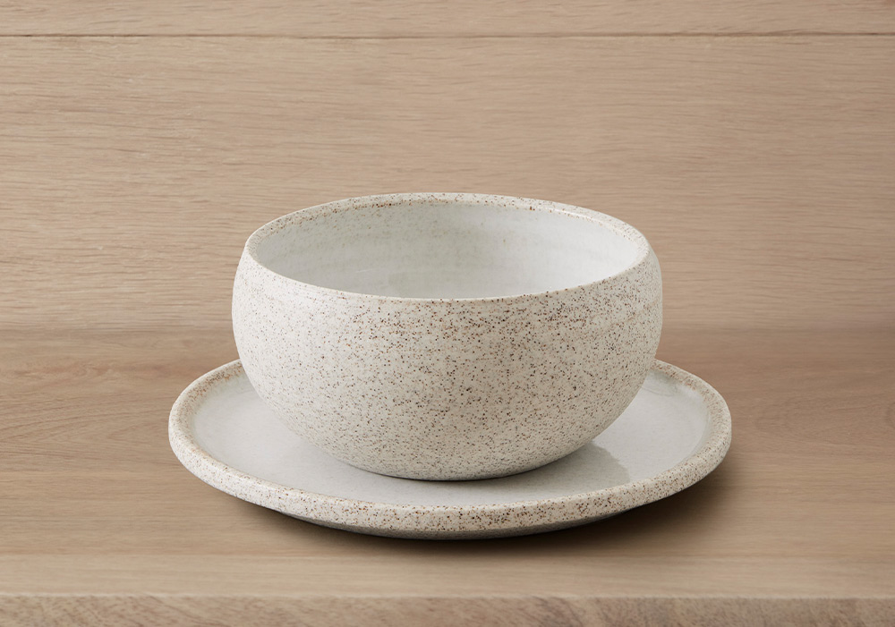 EDITION Ceramic Bowl+Plate For Tides, Reykjavik